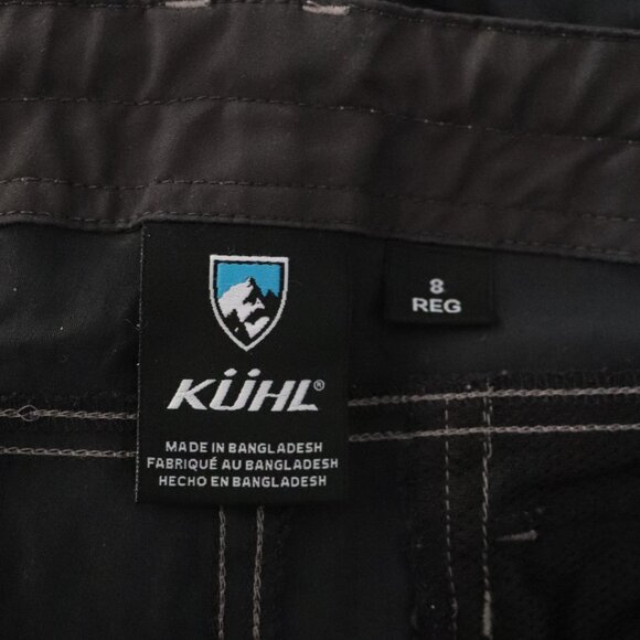 Kuhl Womens Sz 8 Black Convertible Hiking Cargo Pocket Outdoor Shorts Pants - Picture 13 of 16